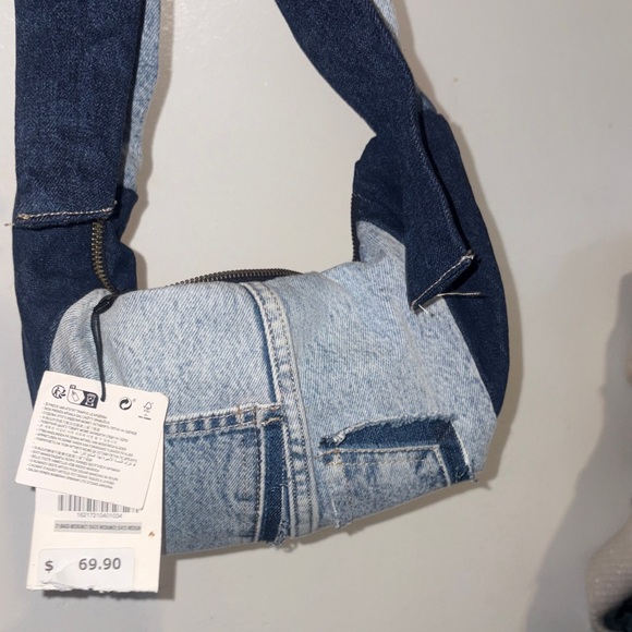Zara Blue Denim Crossbody Bag - Picture 4 of 7